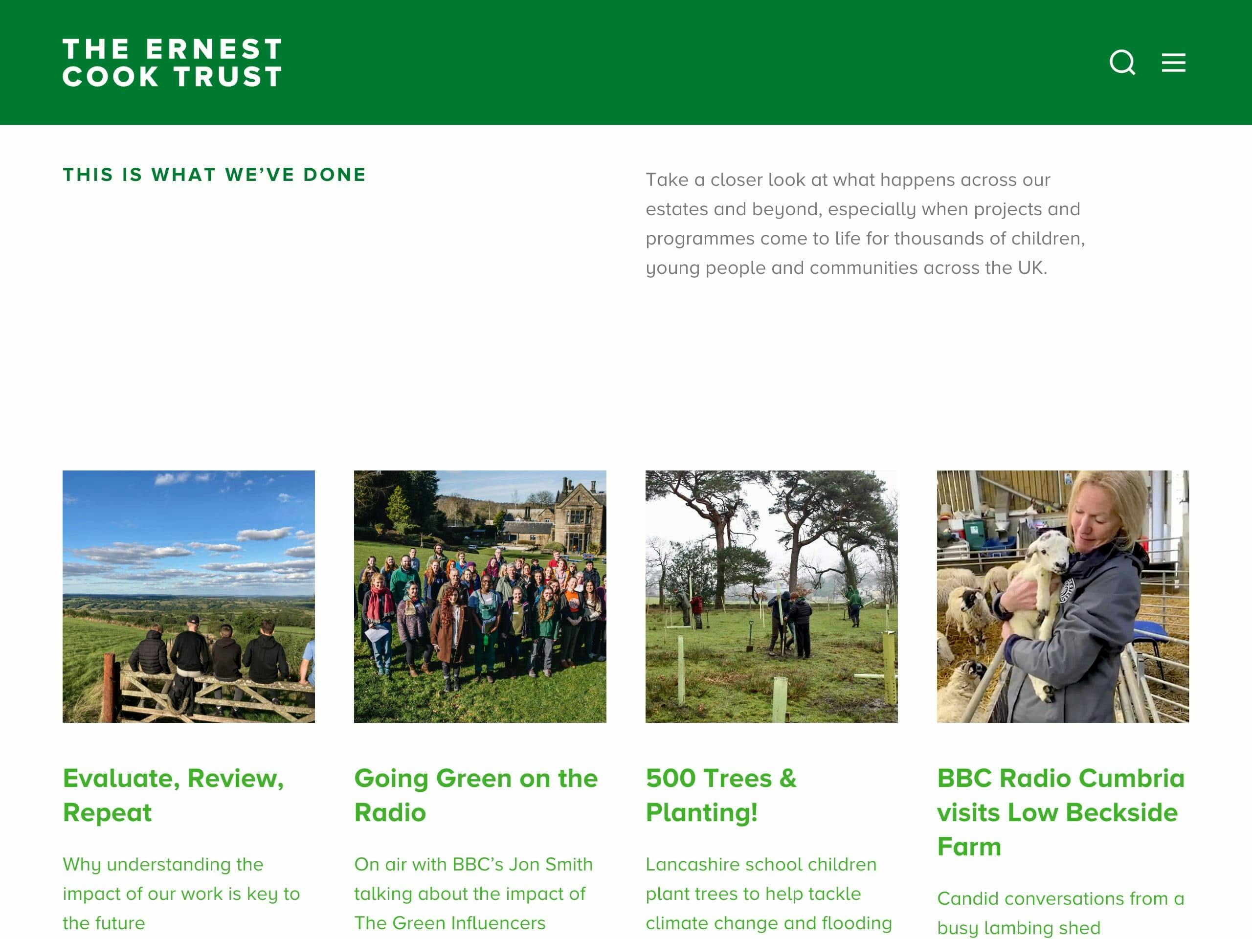 The Ernest Cook Trust website screenshot 6