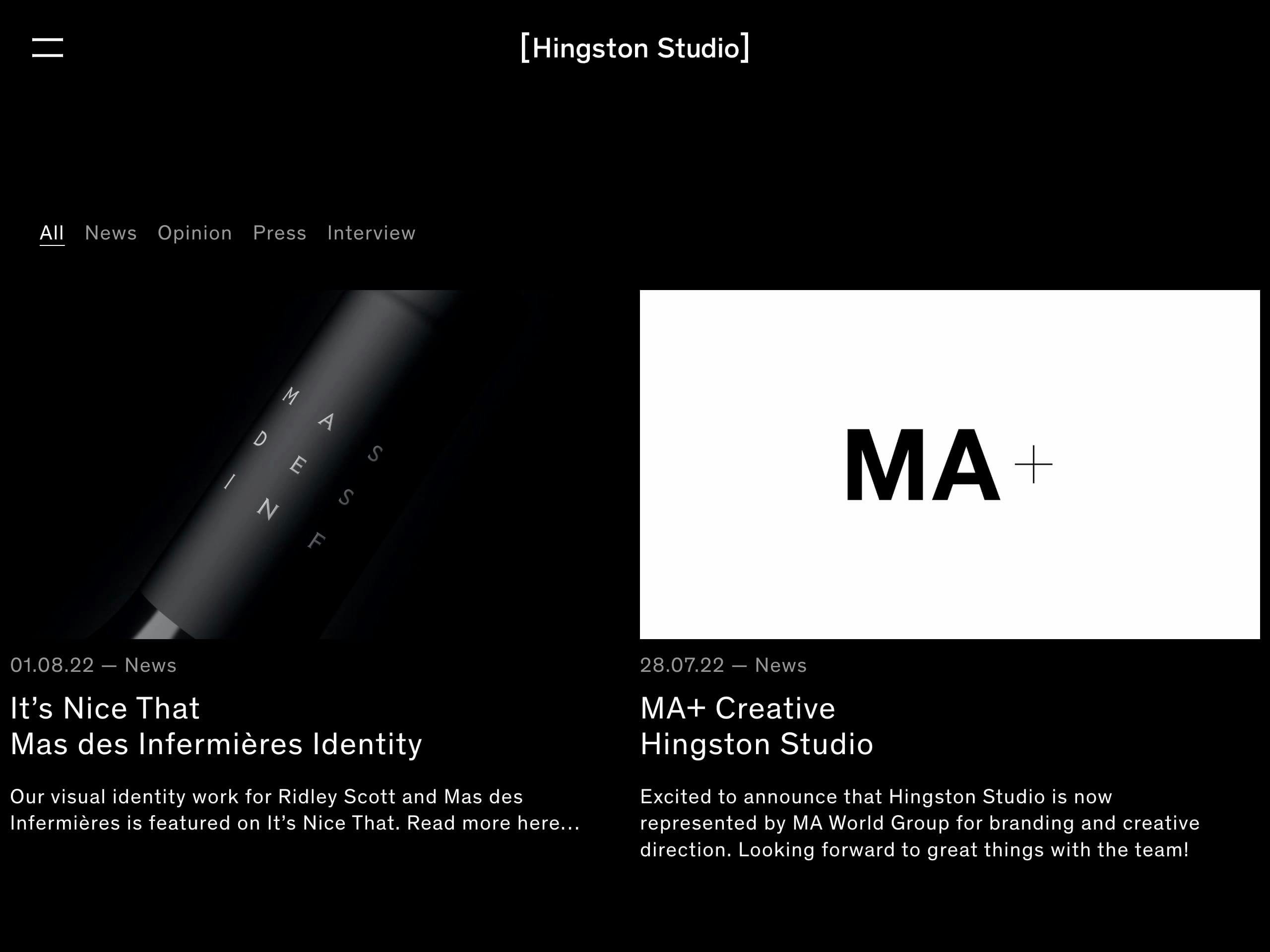 Hingston website screenshot 10