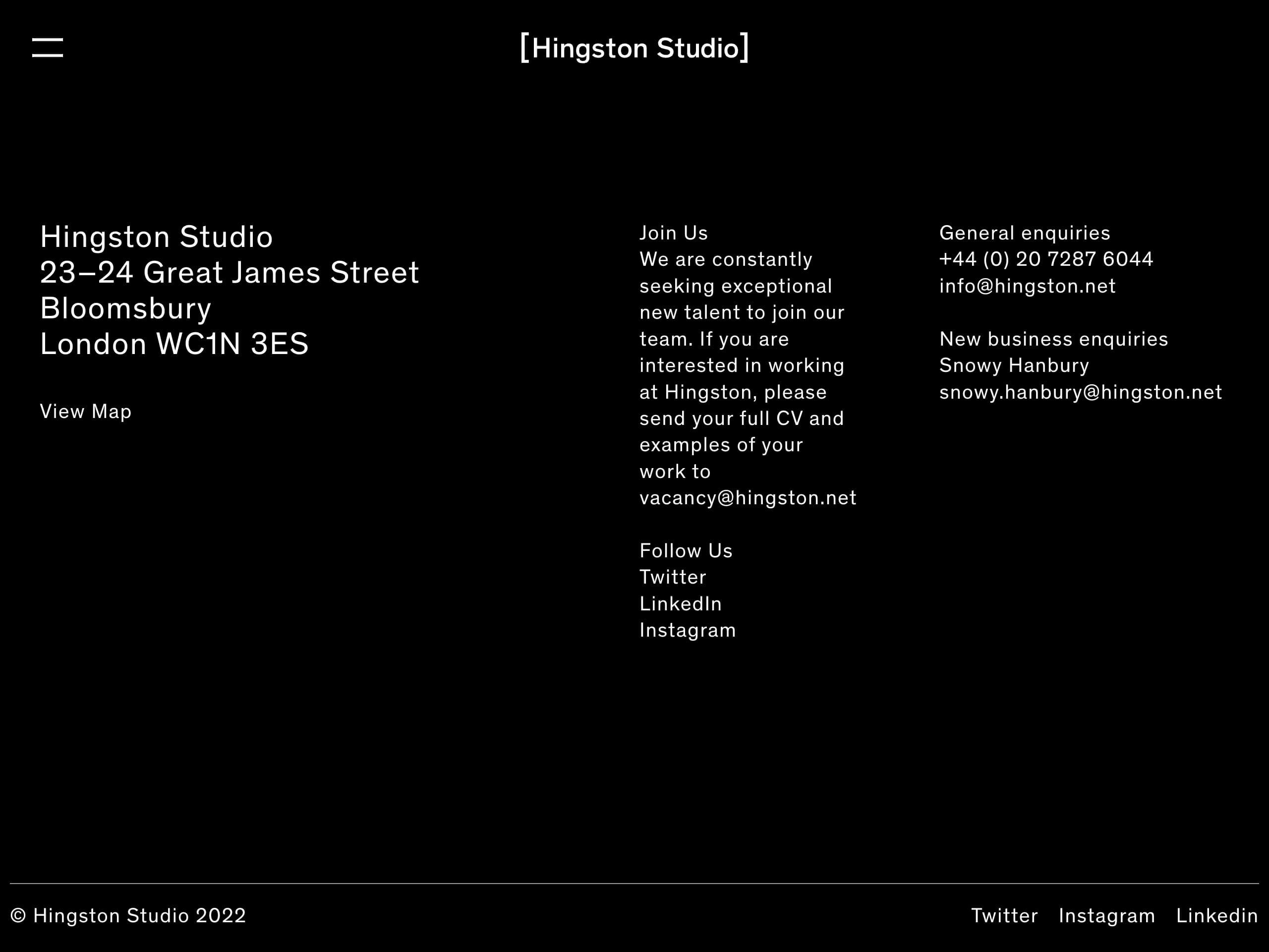 Hingston website screenshot 11