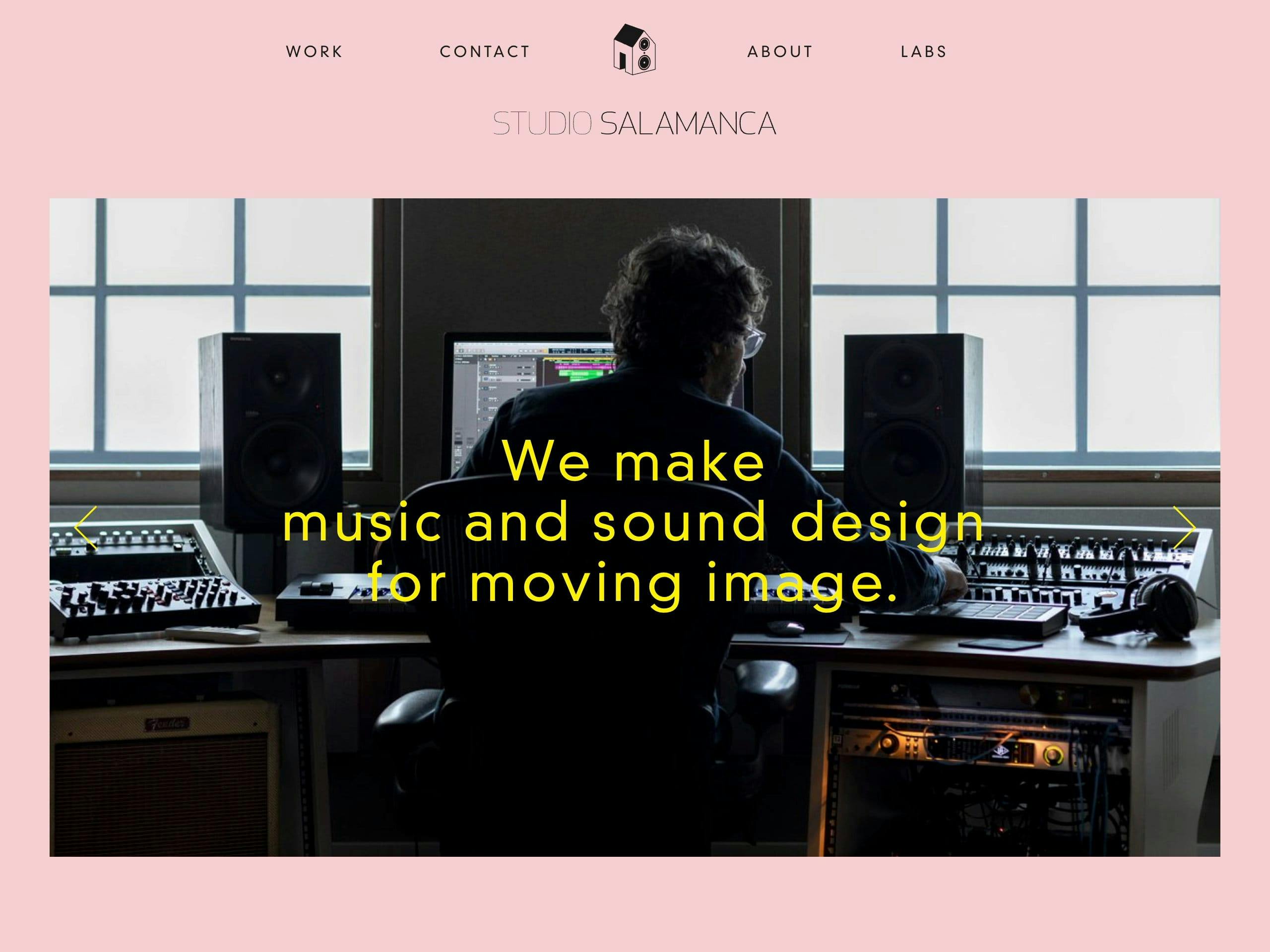 Studio Salamanca website screenshot